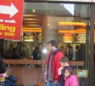 McDonald's Rallies For Customers Outside Burger King